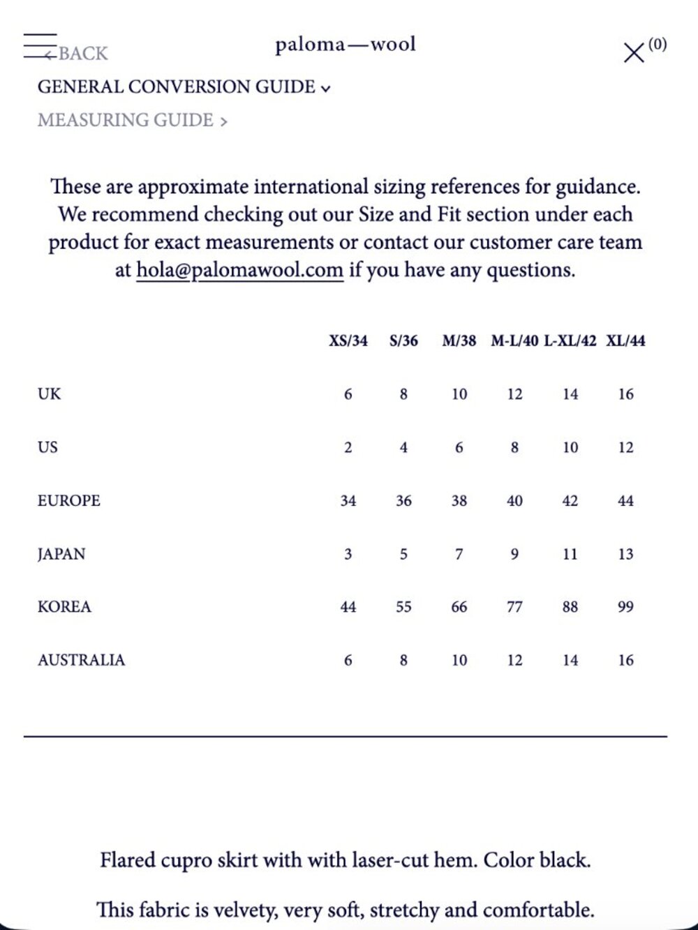 Paloma Wool Vicky Flared Cupro Skirt (Black, size M) - Picture 14 of 14